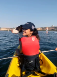 Anna Johnson kayaking