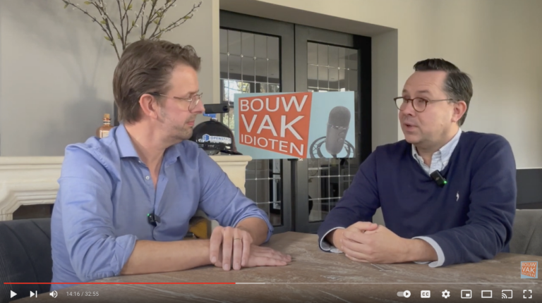 Sander Lijbers van OpenSpace in gesprek met Rudi Bartels van Bouw Vakidioten