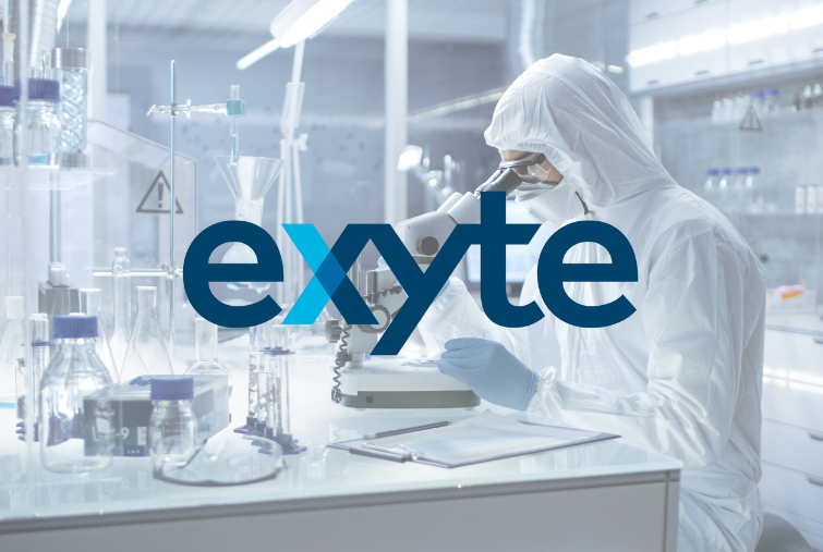 laboratory setting with exyte logo on top