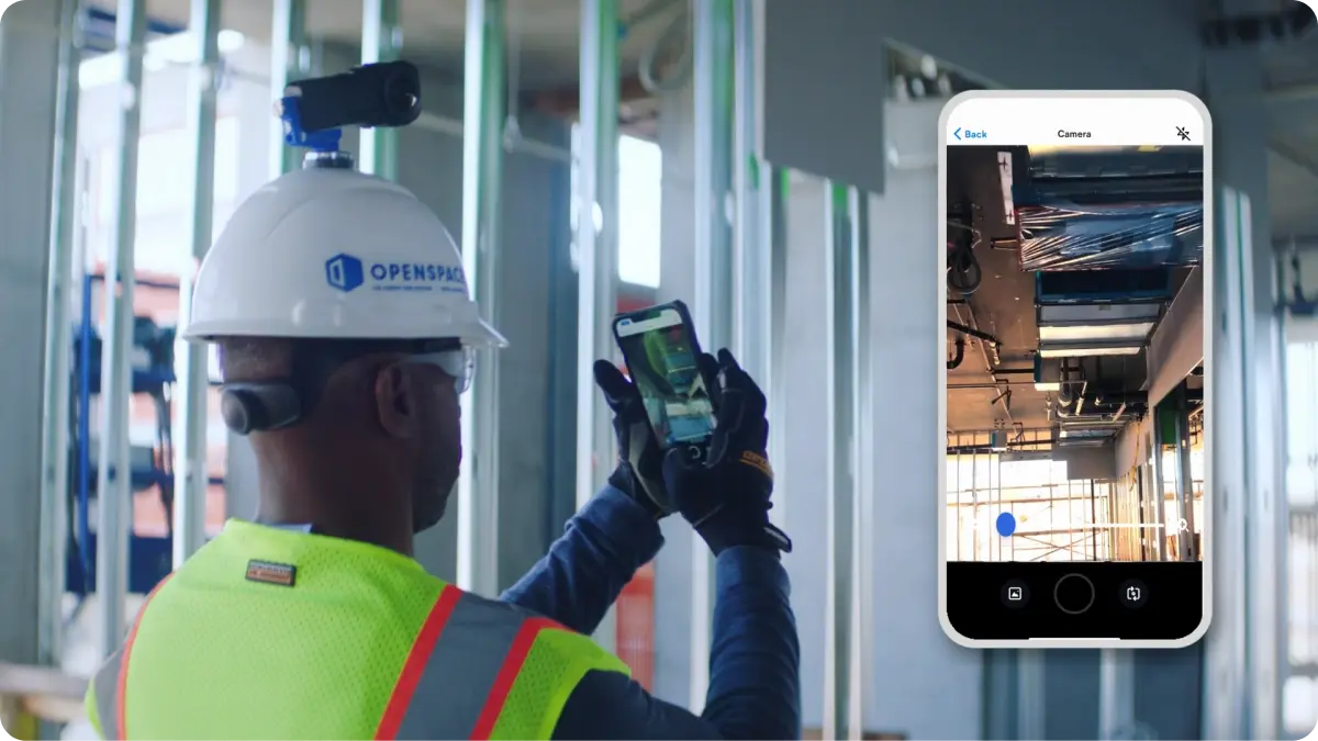 Construction Worker using OpenSpace for 360 Capture