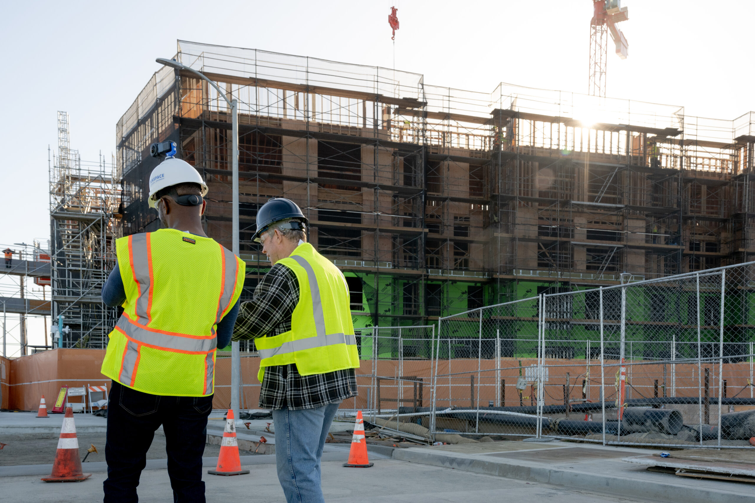 Workers at a construction site