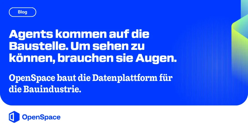 “Agents are coming to construction” text on a blue background