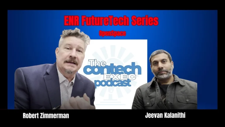 OpenSpace CEO Jeevan Kalanithi speaking on The ConTech Exec construction technology podcast