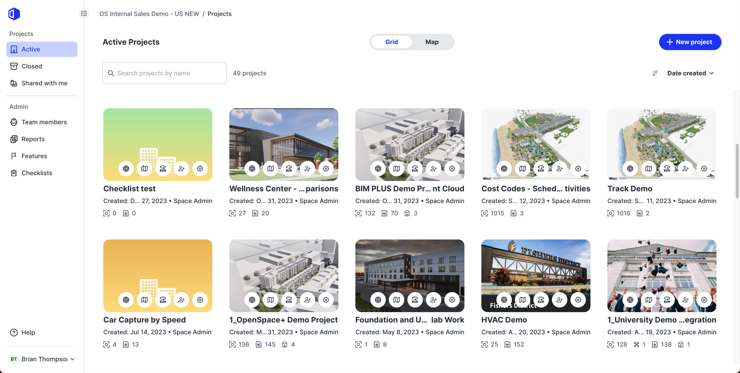 Platform - Admin Project View